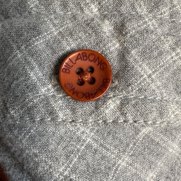 Billabong Men's Light Flannel Cotton Button Up Long‎ Sleeve Shirt Gray Large - Picture 5 of 15